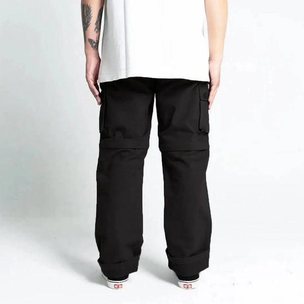 Pride N Joy Co - Black Cargo 2in1 Long Short Pants - Pride N Joy Co