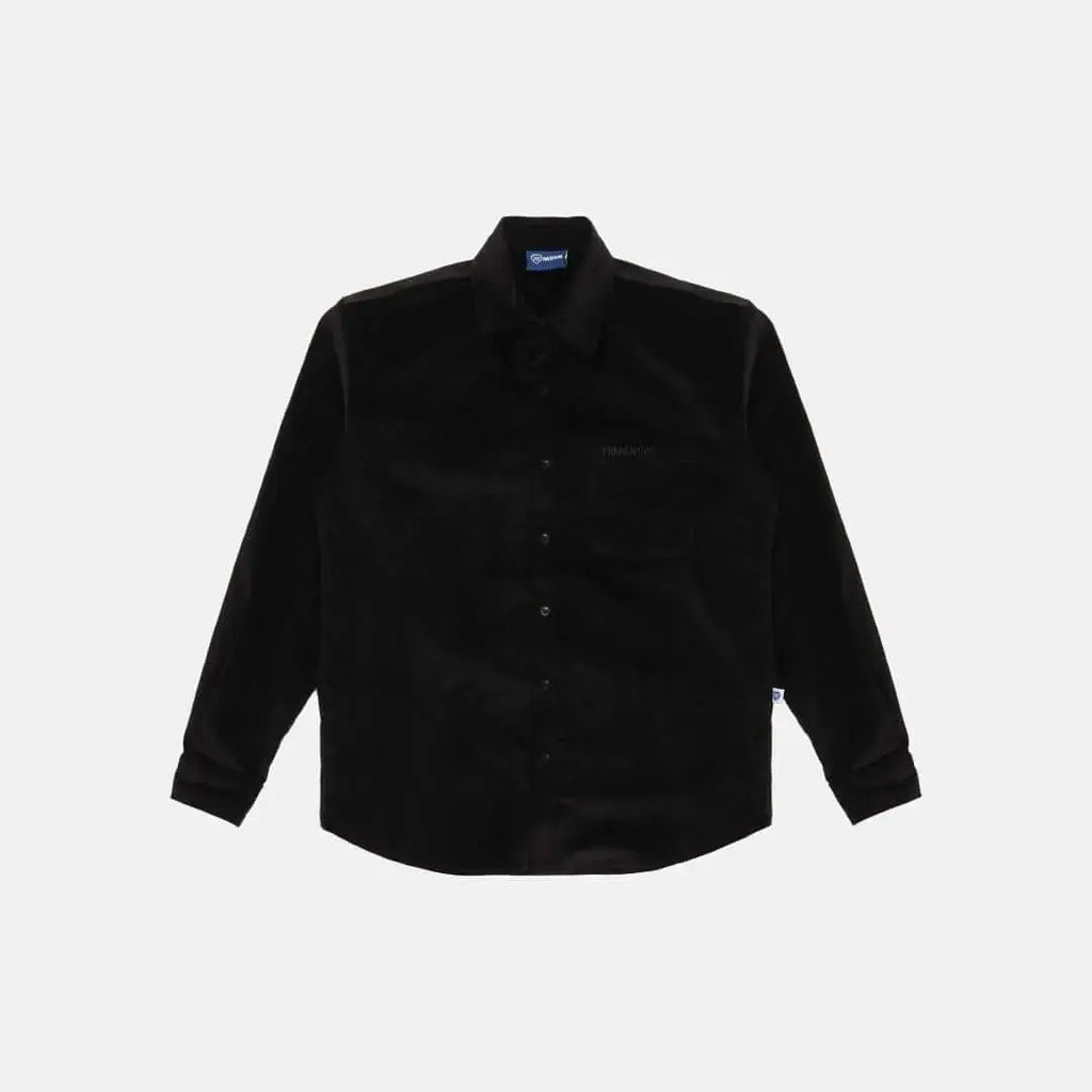 Pride N Joy Co - Black Corduroy Shirt Embroidery - Pride N Joy Co