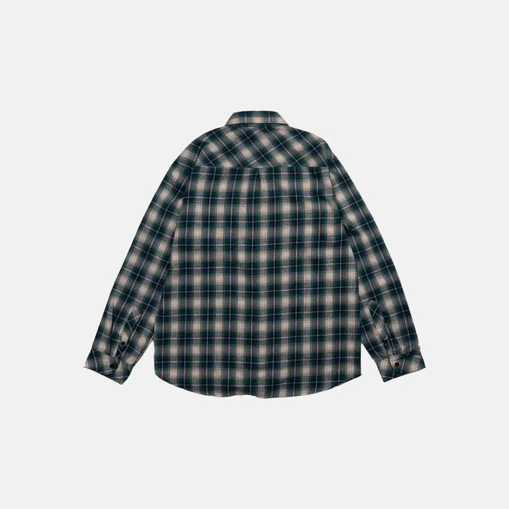 Pride N Joy Co - Green Plaid Flannel Embroidery - Pride N Joy Co