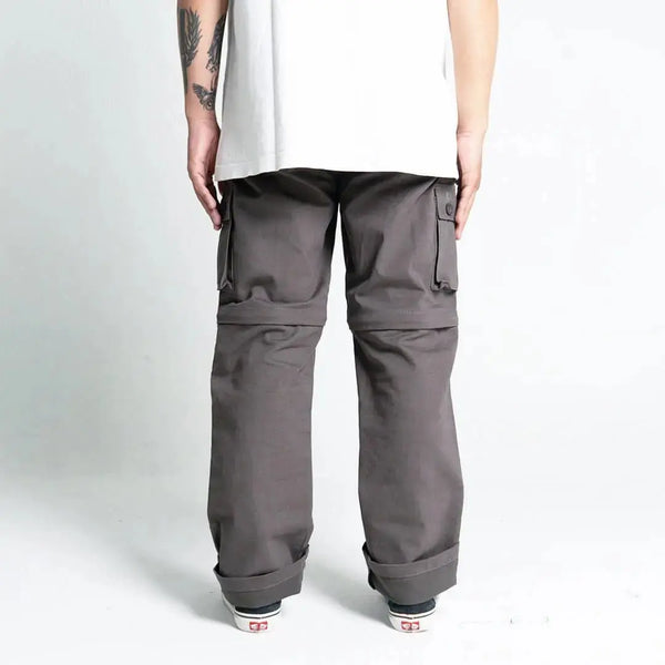 Pride N Joy Co - Grey Cargo 2in1 Long Short Pants - Pride N Joy Co