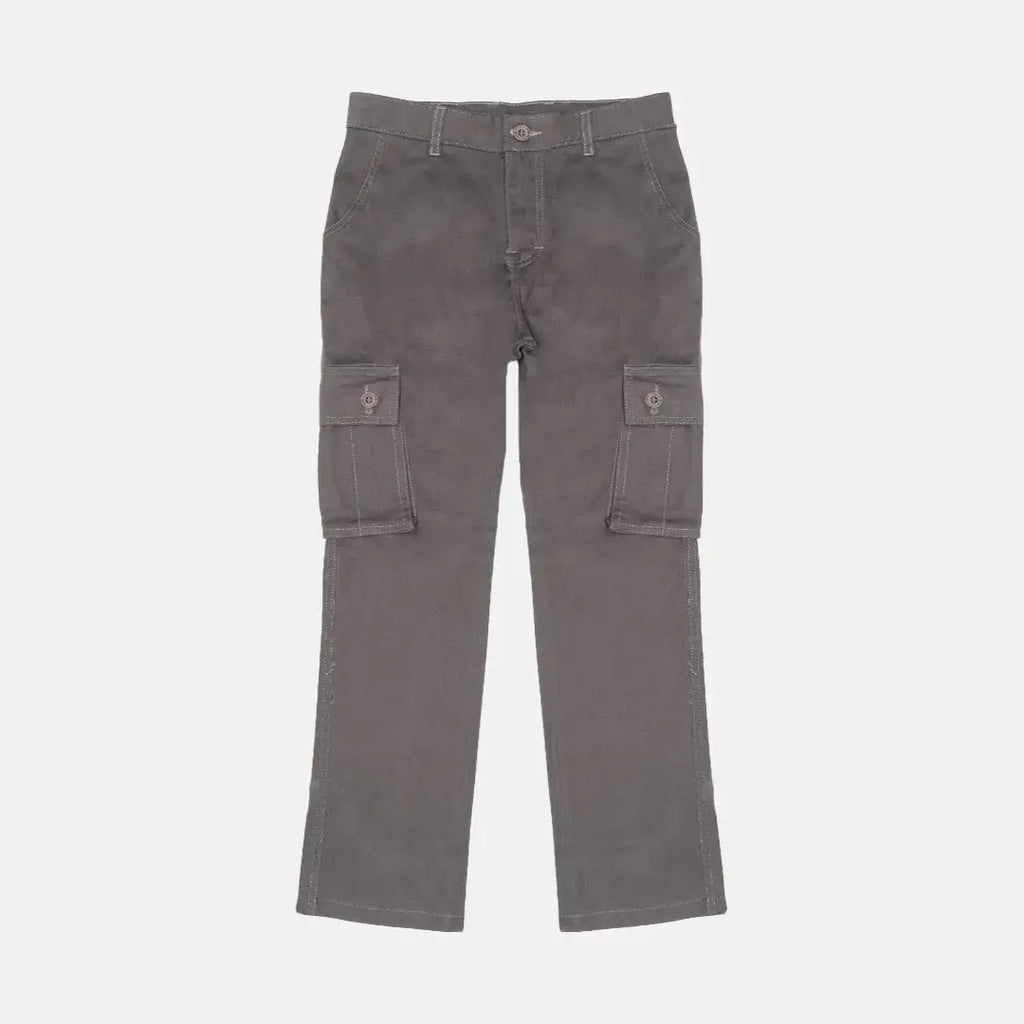 Pride N Joy Co - Grey Cargo Basic Pants - Pride N Joy Co