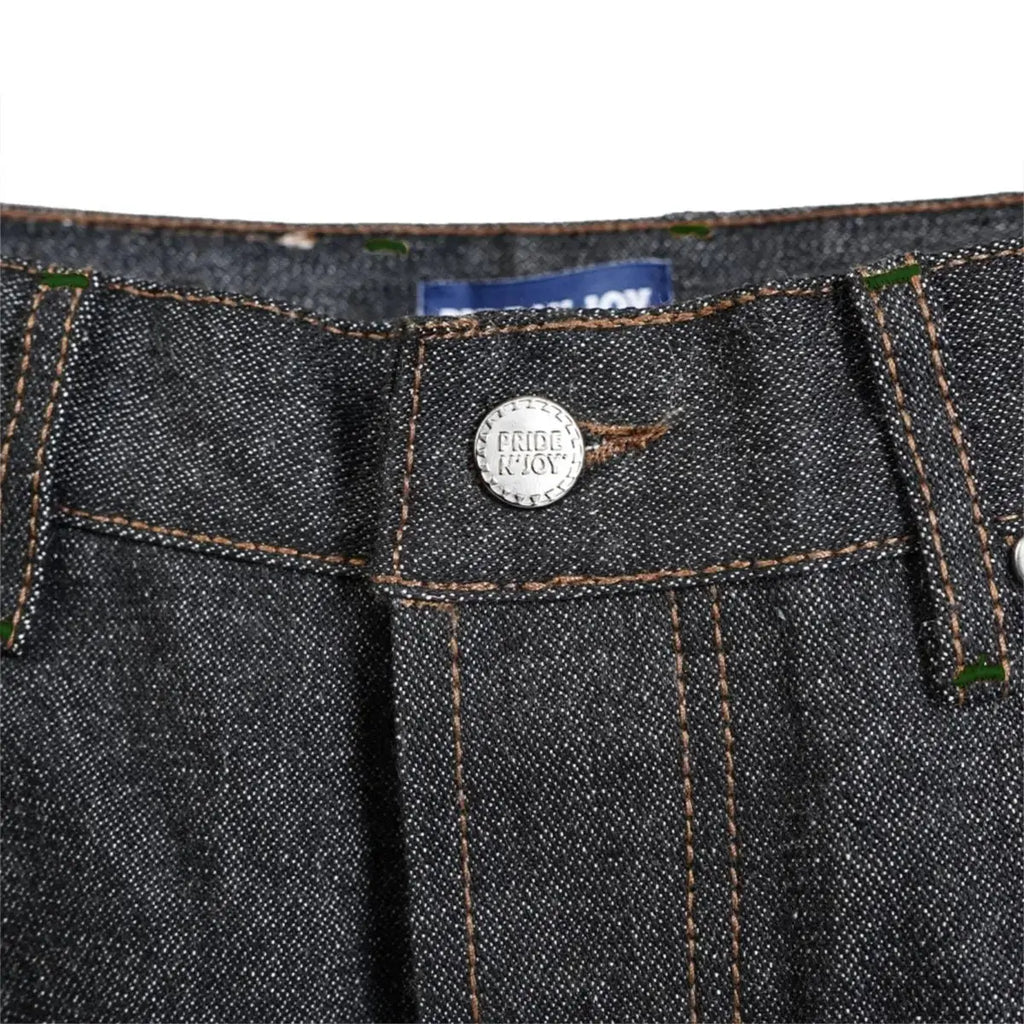 Pride N Joy Co - Heka 17 Oz Heavyweight Black Selvedge Denim Jeans - Pride N Joy Co