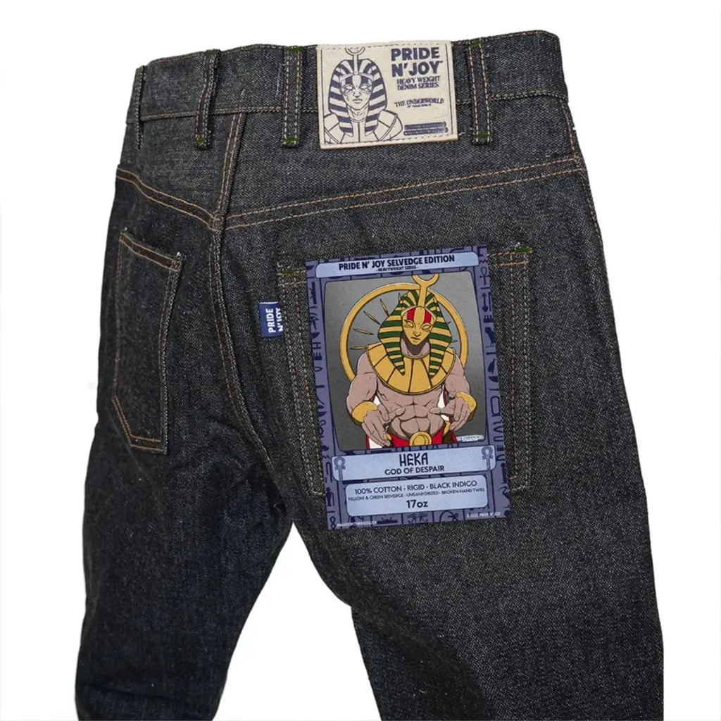 Pride N Joy Co - Heka 17 Oz Heavyweight Black Selvedge Denim Jeans - Pride N Joy Co