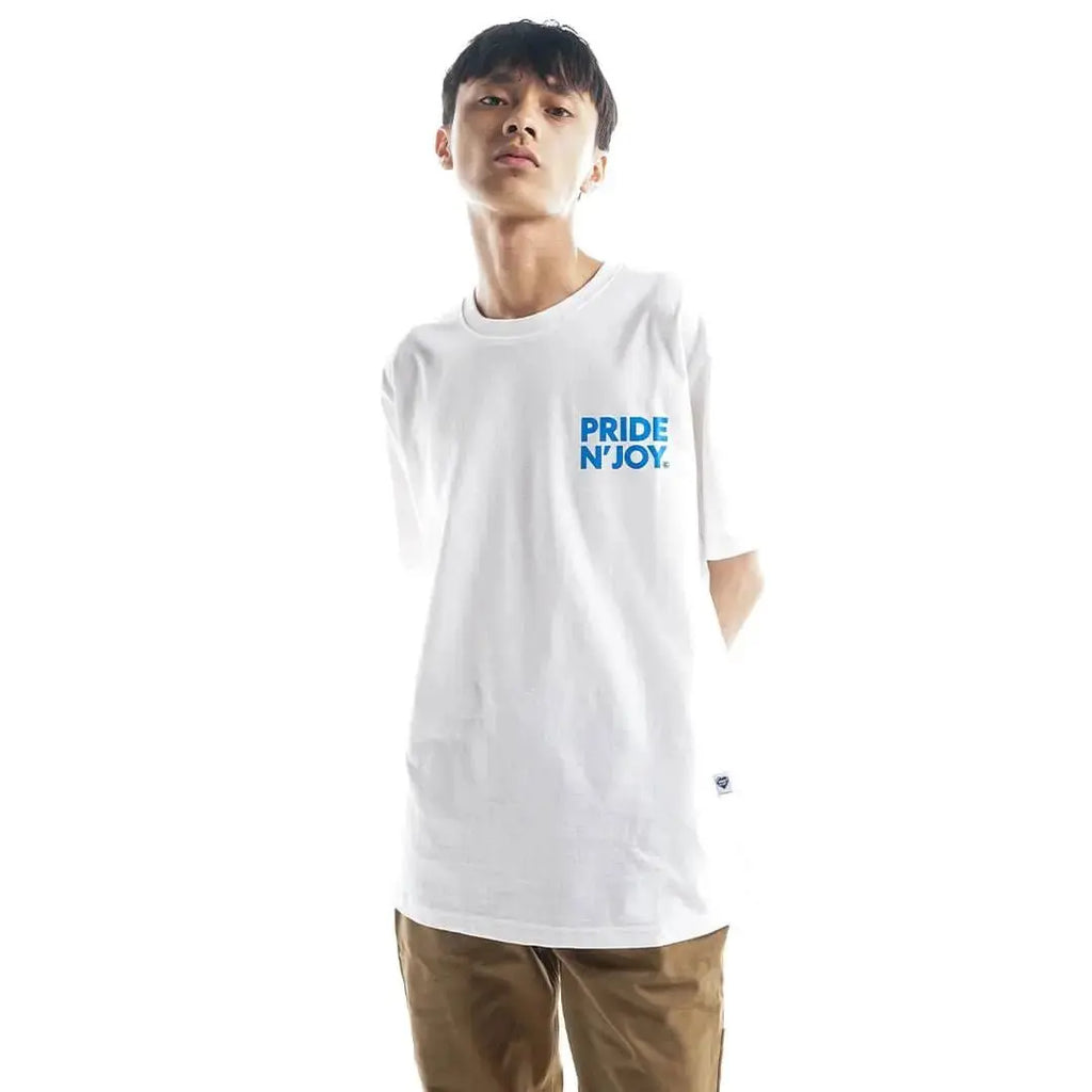 Pride N Joy Co - T-Shirt Tiger Skateboarding White - Pride N Joy Co